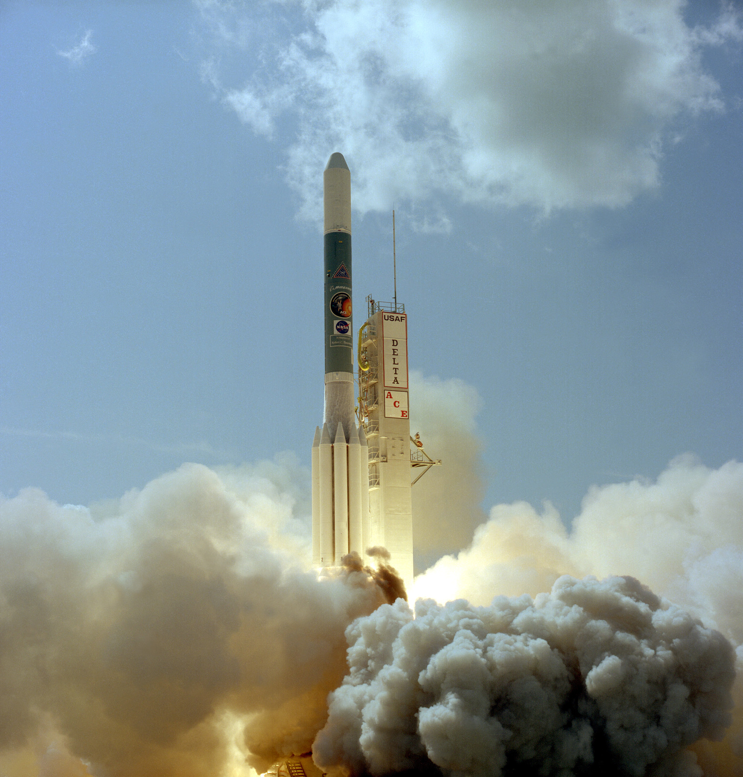 The Boeing Delta II lifts off from complex 17A at 10:39 A.M. EDT. The ...