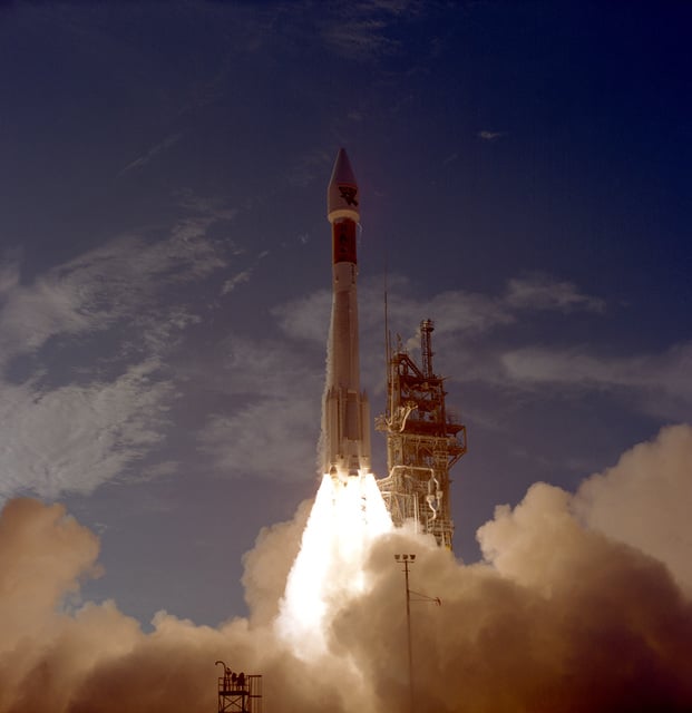 A Lockheed Martin Atlas IIAS launch vehicle (AC-146), carrying a GE-3 ...