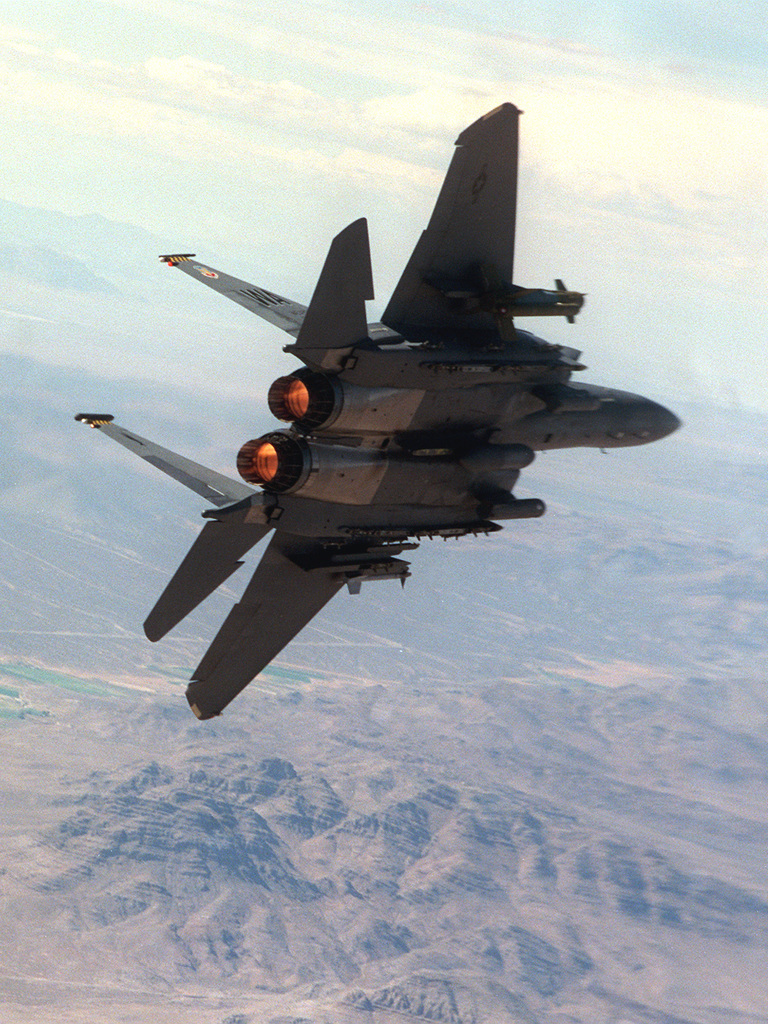 F-15C and F-15E model fighters from the U.S. Air Force Fighter Weapons ...