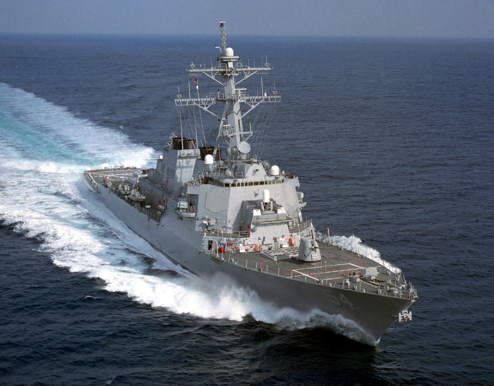 A Starboard Bow View Of The Arleigh Burke Class Guided - 