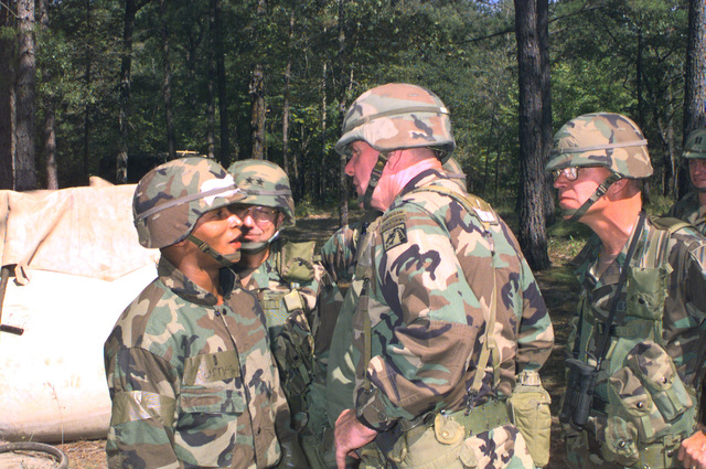 Members of the 3rd Infantry Division (Mechanized) brief LT. GEN. John ...