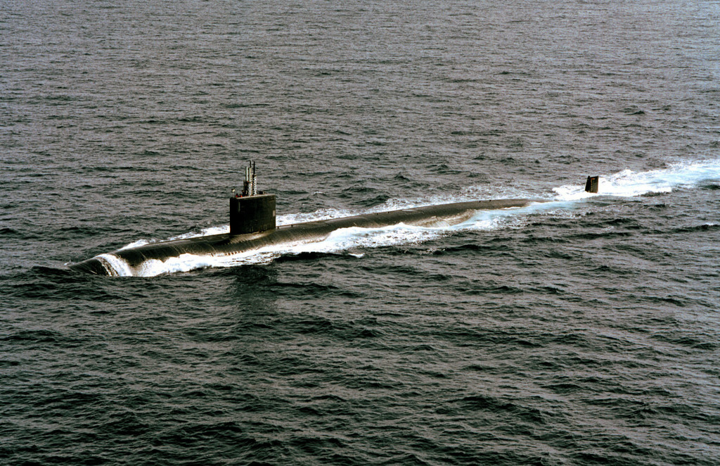 The Los Angeles class fast attack nuclear powered submarine USS ...