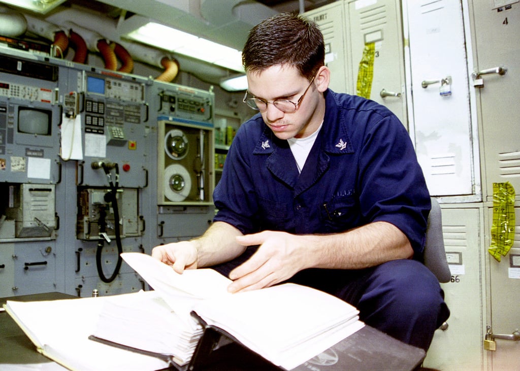 3 Schematics Aircraft Images PICRYL Public Domain Media Search   Us Navy Aviation Electronics Technician 3rd Class At3 Jose Miller Examines 611d42 1024 