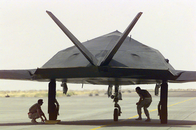 An F-117A Nighthawk fighter from the 8th Fighter Squadron (FS), 49th ...