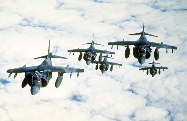 U.S. Marine Corps AV-8B Harrier II attack aircraft from Marine Attack ...