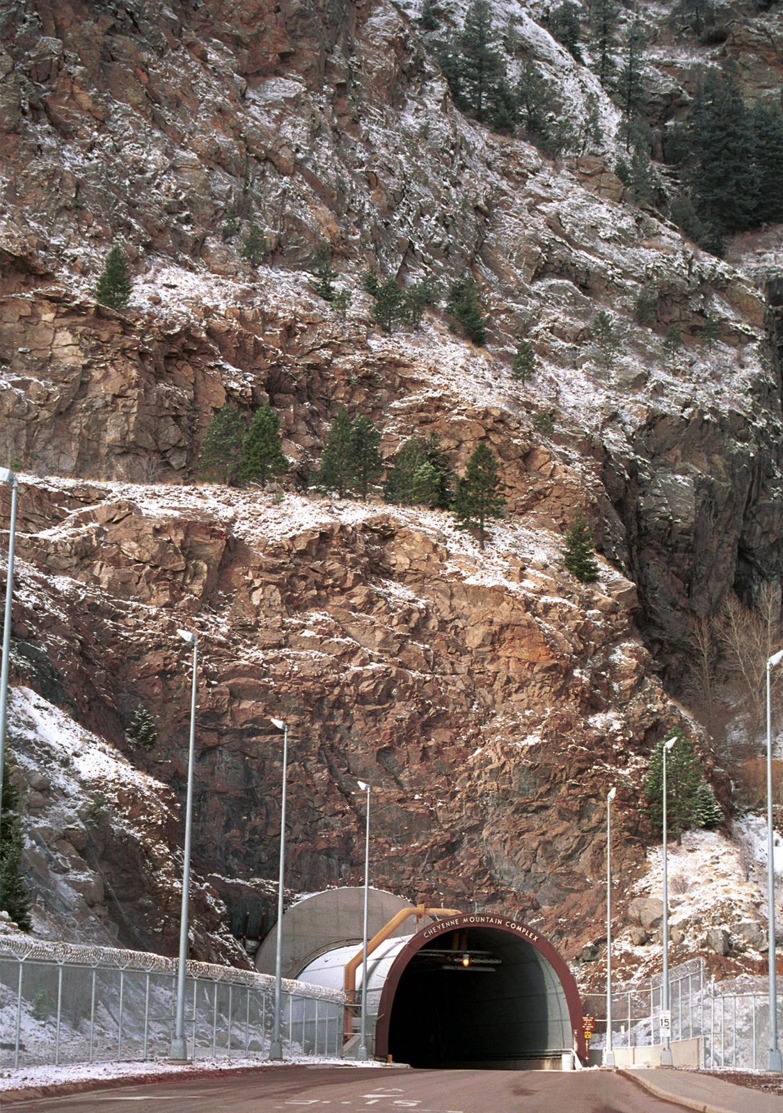 Tunnel entrance to the Cheyenne Mountain Complex, Colorado - NARA ...