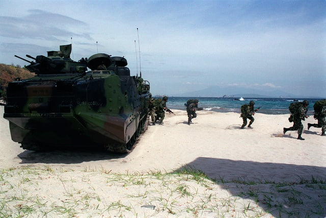 During amphibious assault training at Marine Base Ternate, Philippine ...