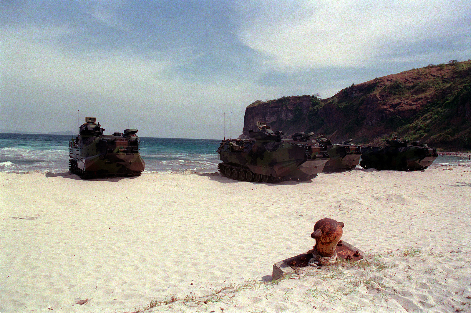 USMC AAV7A1 Amphibious Assault Vehicles assigned to the 3rd Amphibious