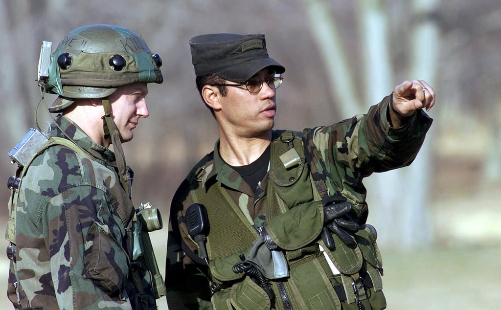 Right Side Profile Medium Close Up Shot As Us Air Force Technical Sergeant Marcos Coriano R