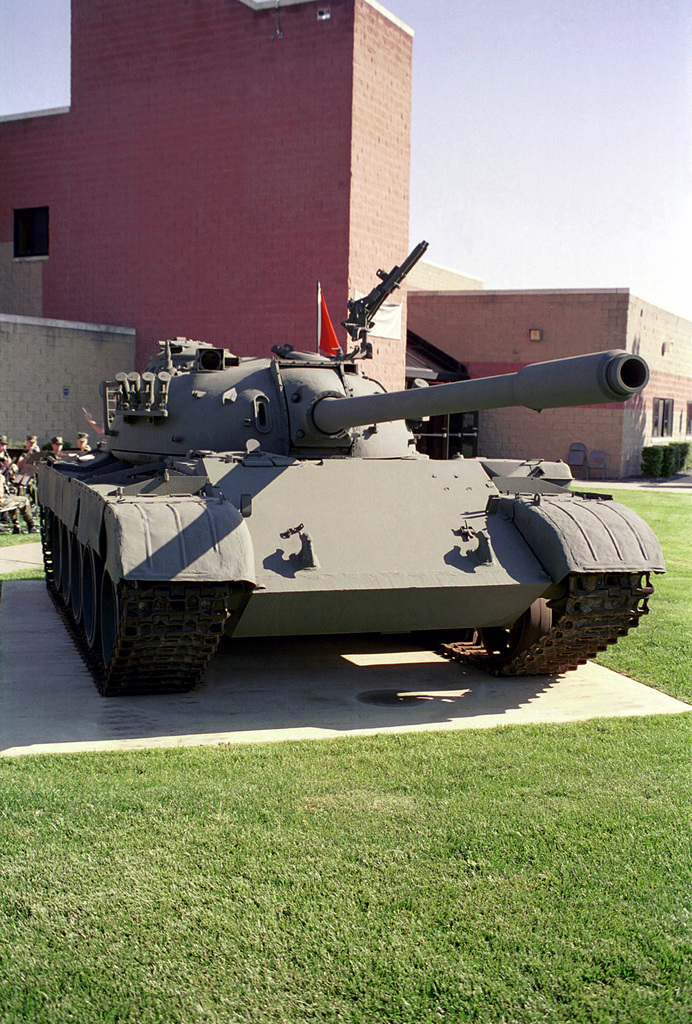 The Chinese built T-69 (Type II) main battle tank that sits in front of ...