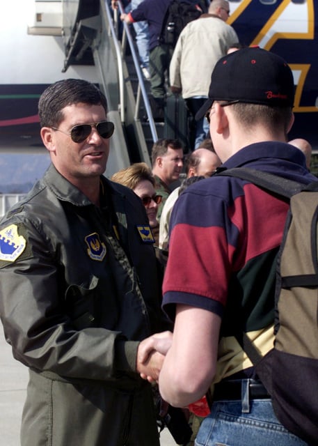 Commander of the 31st Fighter Wing, United States Air Force Brigadier ...