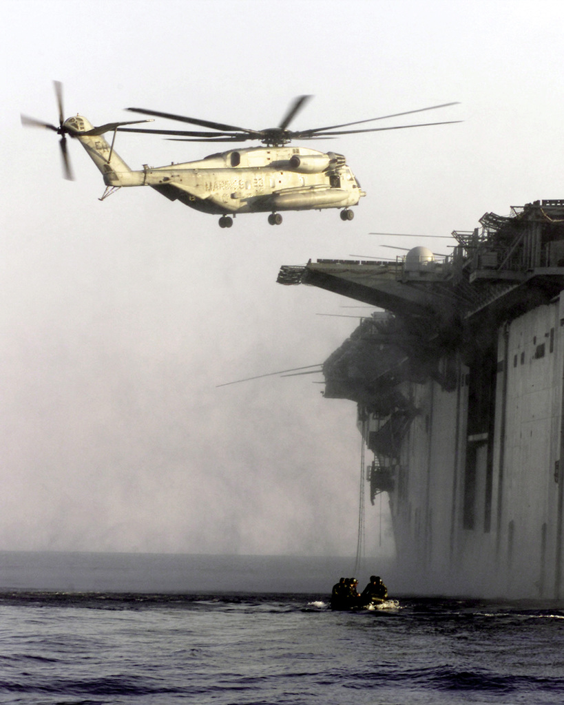 A Combat Rubber Raider Craft (CRRC), From The United States Marine ...