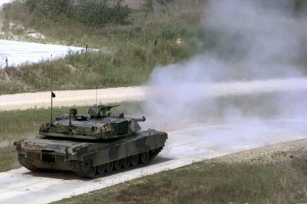 An M1 Abrams Main Battlefield Tank (MBT) from the 1ST Battalion, 632nd ...