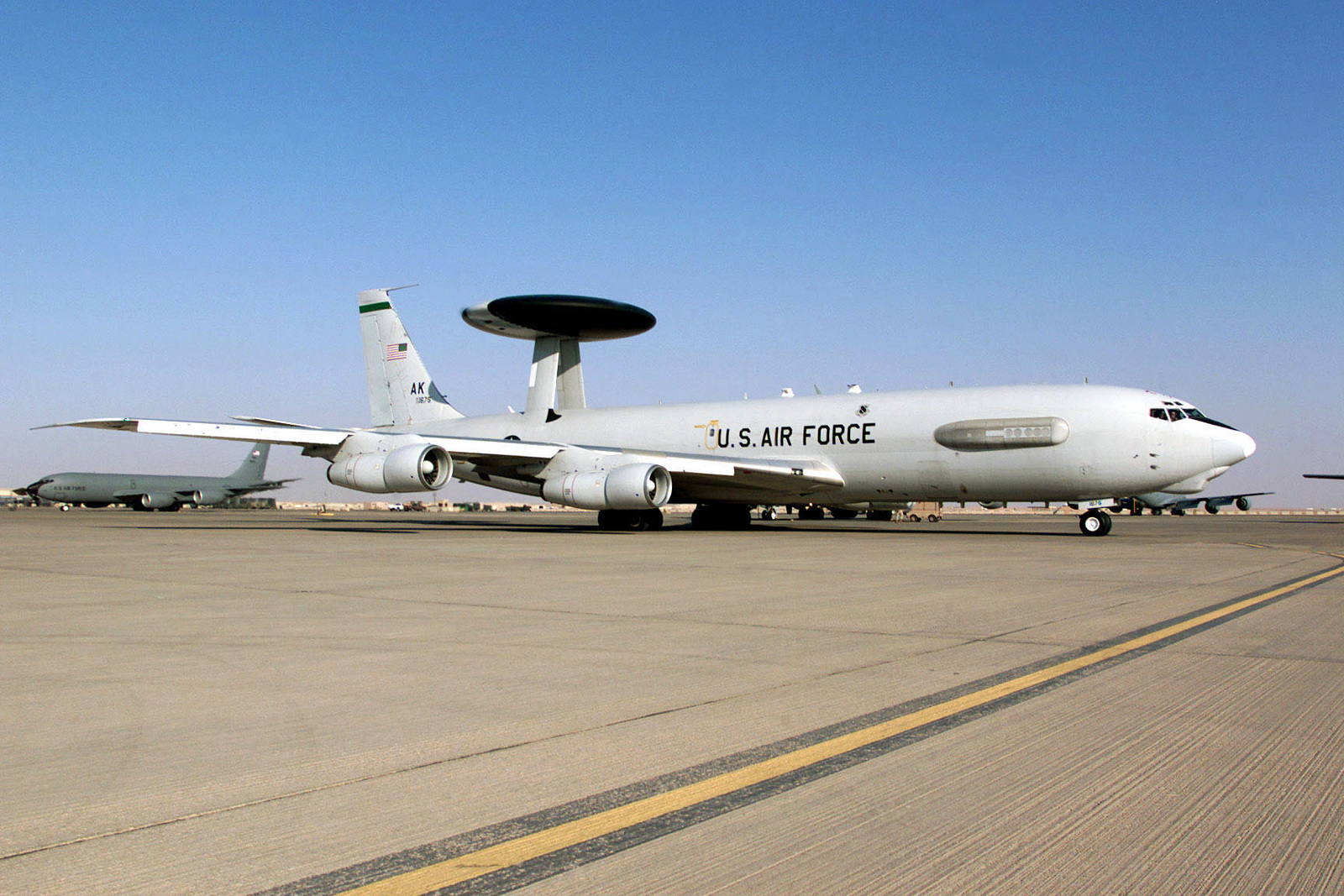 A Us Air Force E 3 Airborne Warning And Control System Awacs From The 944th Airborne