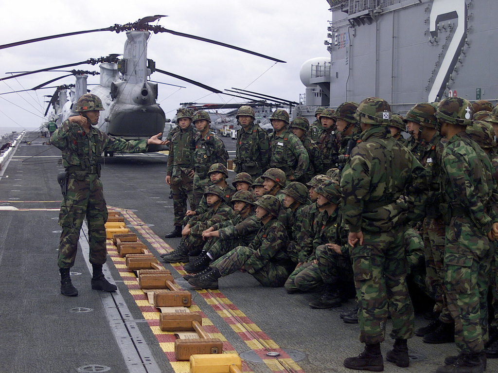 Republic of Korea (ROK) Marines receive instructions on marksmanship ...