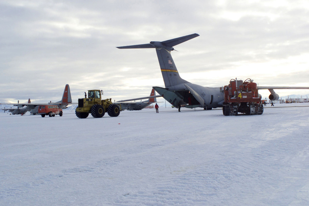 Shot Of The First C-141c Starlifter Aircraft From The 452nd Air 