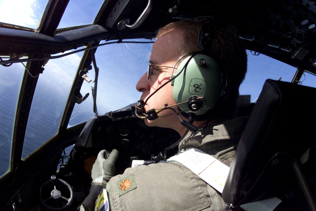 US Air Force Major Jeff Waldman, a pilot on an MC-130P Combat Shadow ...