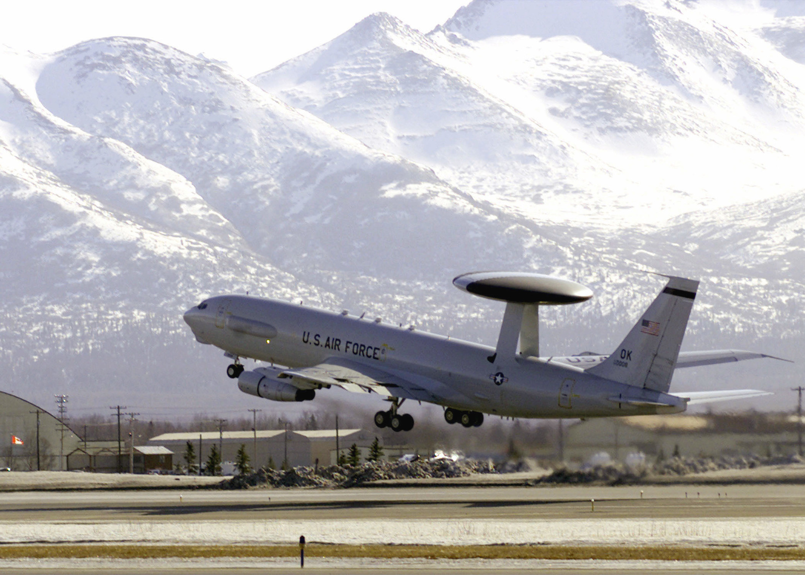 A Close Up View Of A Us Air Force E 3 Sentry Airborne Warning And Control