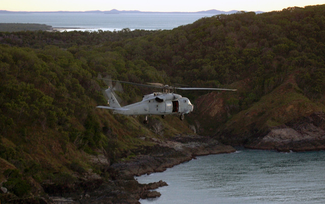 A SH-60H Seahawk helicopter from Helicopter Combat Support Squadron ...