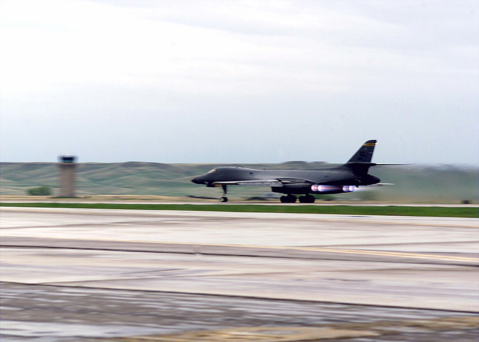 A B-1B Lancer From The 37th Bomb Squadron, Ellsworth Air Force Base ...