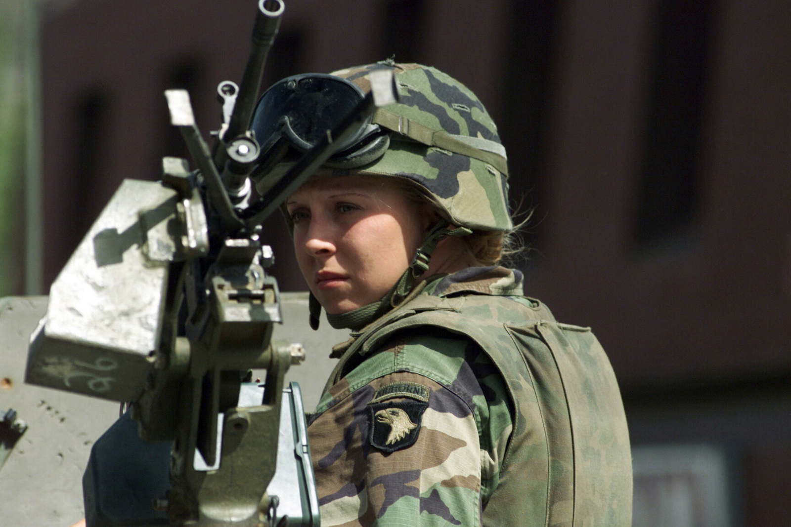 US Army (USA) Private (PVT) Vicki Fechter, Military Policewoman, 101st Mili...