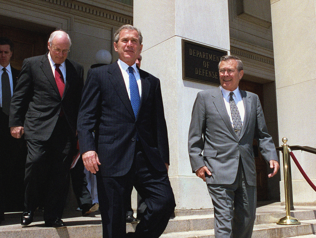 File:The Honorable Donald H. Rumsfeld (right), U.S. Secretary of