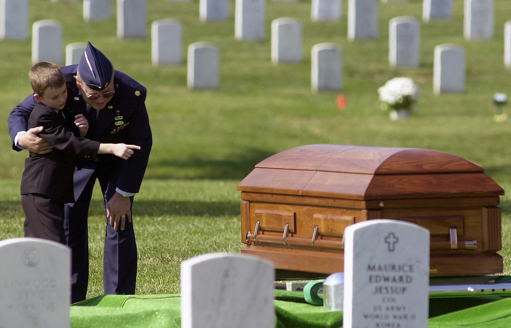 At Arlington National Cemetery, Ethan, the son of Operation ENDURING ...