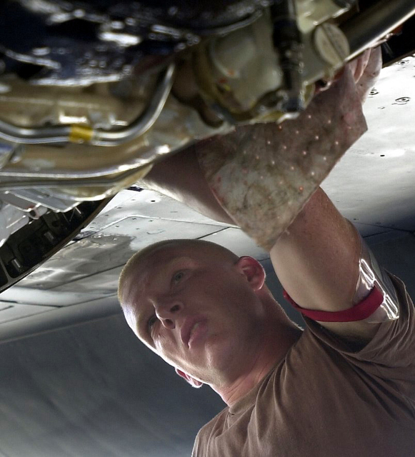 An Air Force Crewchief From The 28th Air Expeditionary Wing Services A ...