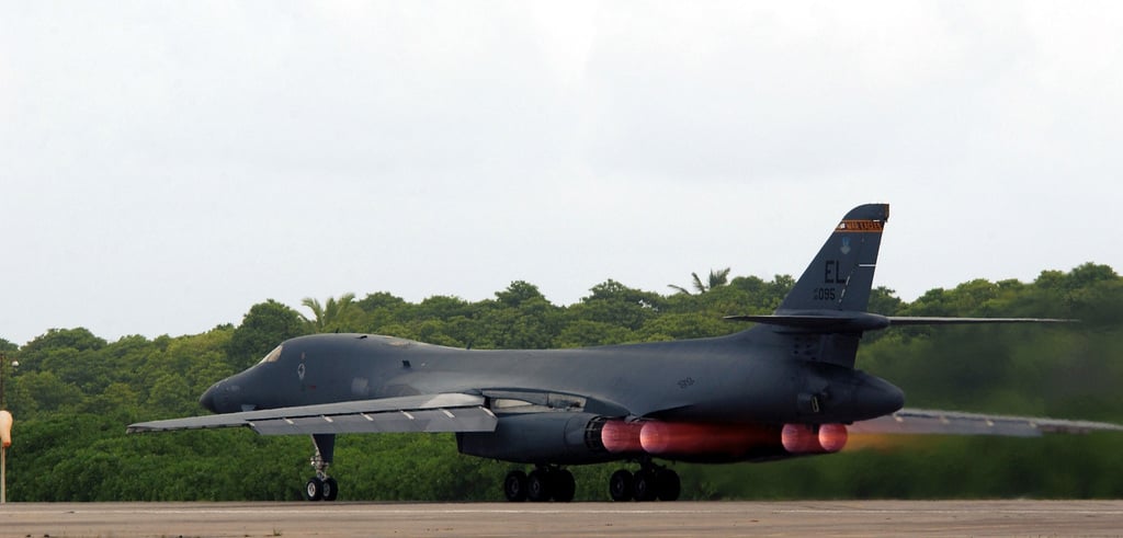 An Air Force B-1B Lancer Bomber From The 28th Air Expeditionary Wing ...