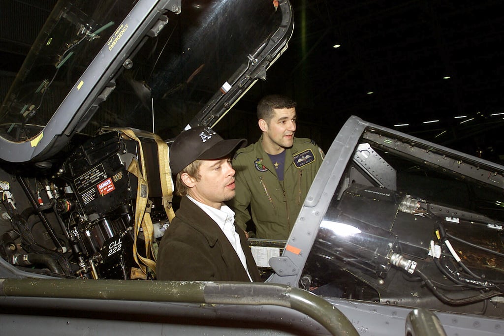 Actor Brad Pitt Site In The Cockpit Of A Royal Air Force (RAF) GR3A ...