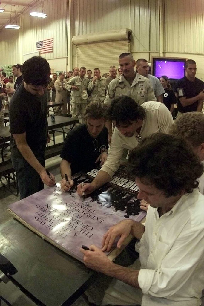 Cast Members From The Home Box Office Hbo World War Ii Mini Series Band Of Brothers Sign Autographs For Us Air Force Usaf Personnel Assigned To The 355th Air Expeditionary Group At An