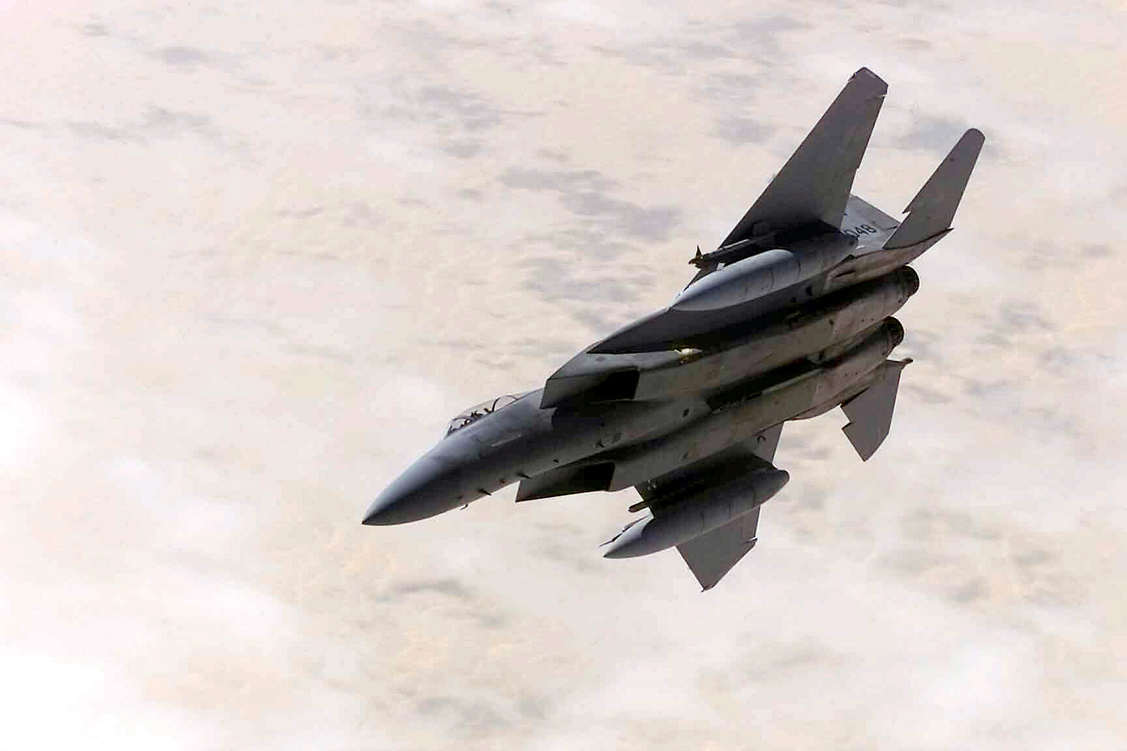 An US Air Force (USAF) F-15 Eagle aircraft from the 1ST Fighter Wing ...