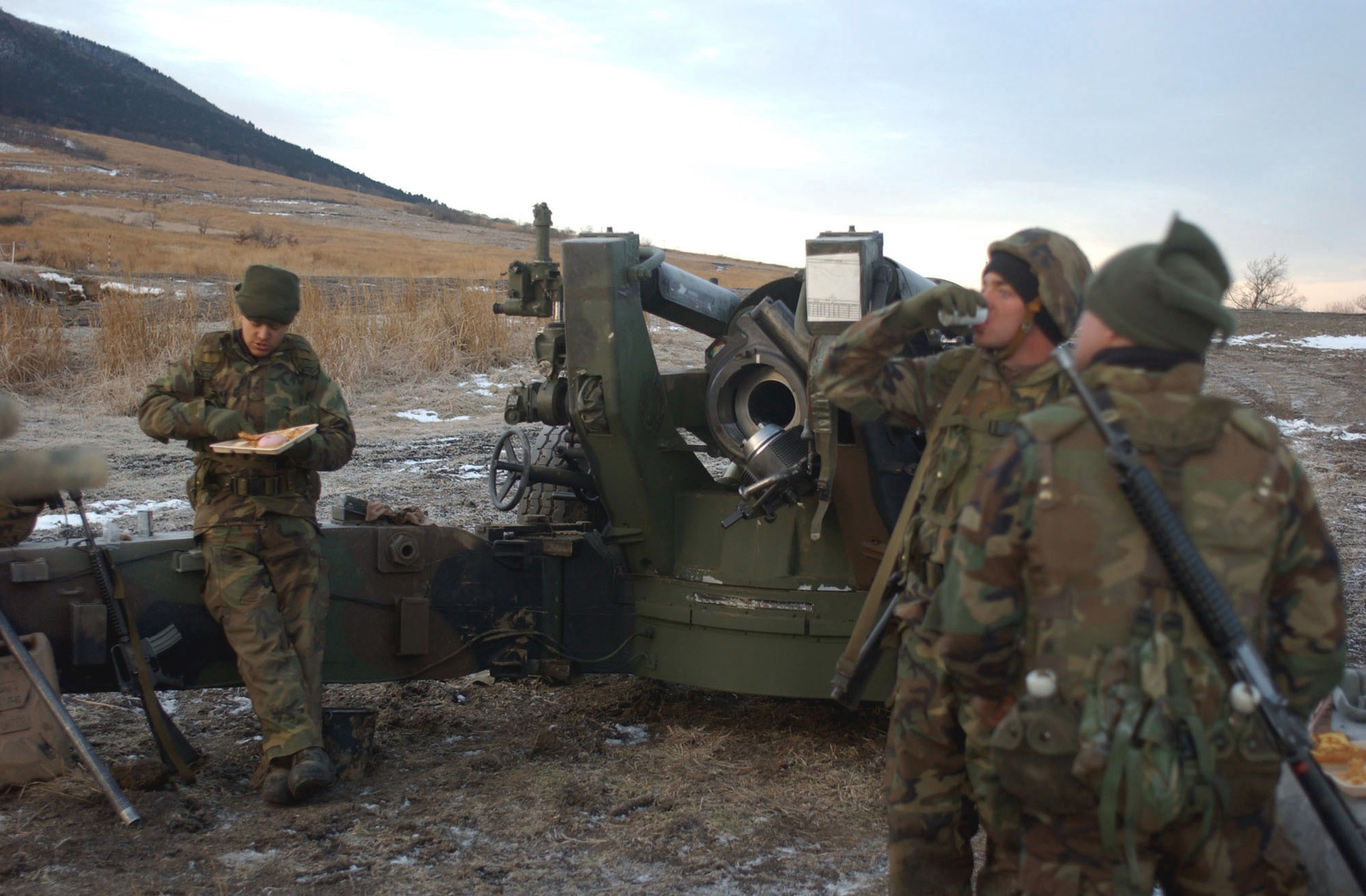 US Marine Corps (USMC) members from the 3rd Battalion, 12th Marines ...