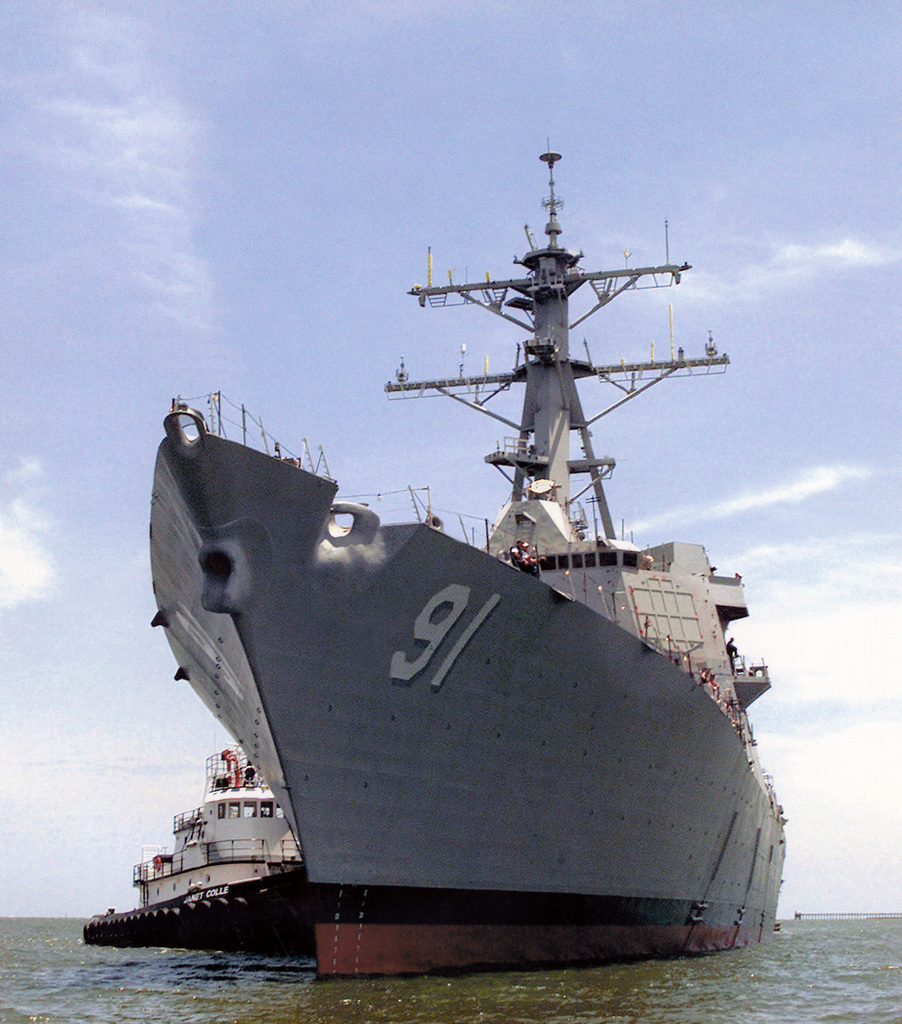 Port Bow View Of The Us Navy Usn Arleigh Burke Class Flight Iia