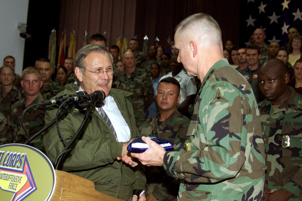 File:The Honorable Donald H. Rumsfeld (right), U.S. Secretary of