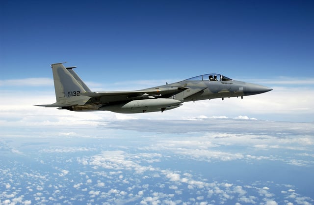 A US Air Force (USAF) F-15C Eagle aircraft from the 123rd Fighter ...