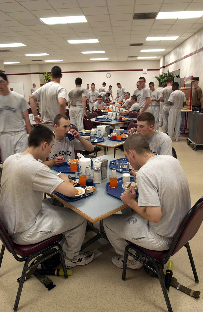 Members Of Flight 772, 322nd Training Squadron (ts) Eat Breakfast 