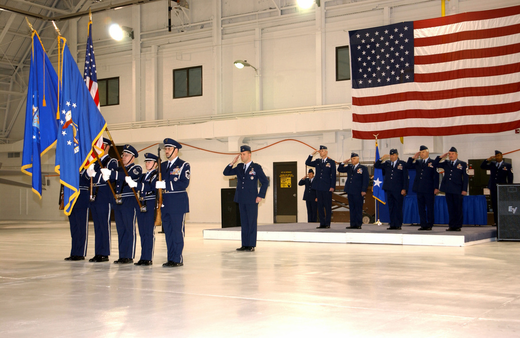 At the December Drill meet the US Air Force (USAF) 174th Color Guard ...