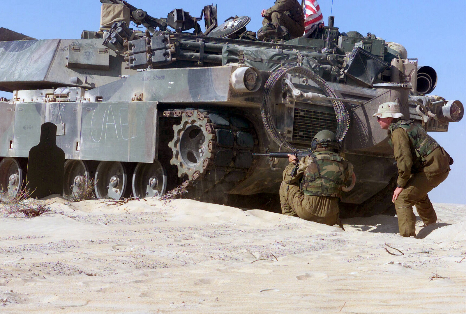 US Marine Corps (USMC) Sergeant (SGT) Tim P. O'Brien (foreground) A ...