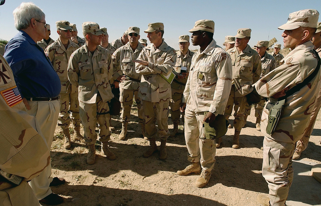 US Army (USA) Brigadier General (BGEN) Howard B. Bromberg (center ...