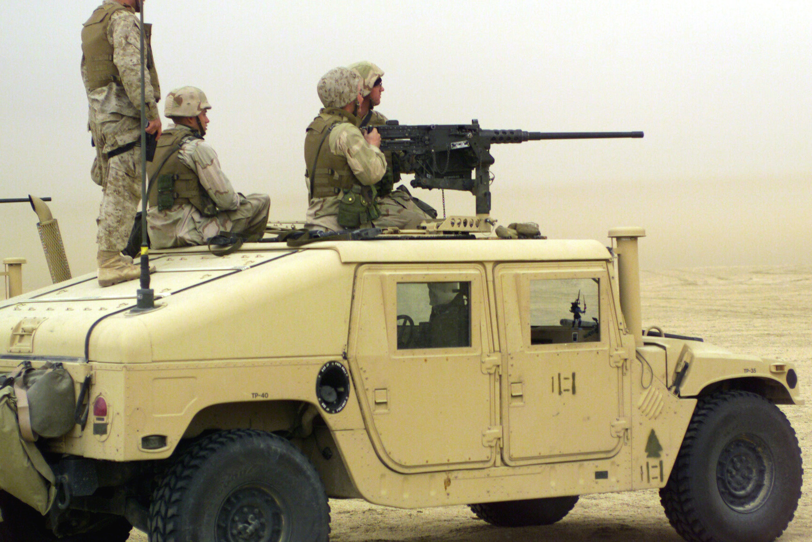 From The M1043 High Mobility Multipurpose Wheeled Vehicle Hmmwv A Marine With 1st Tank Battalion Twentynine