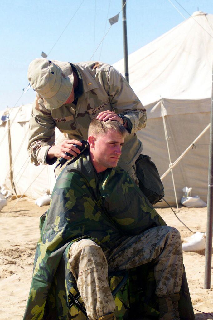 At Camp Coyote, Kuwait, 2nd Lieutenant (2LT) Tom Kershul, USMC