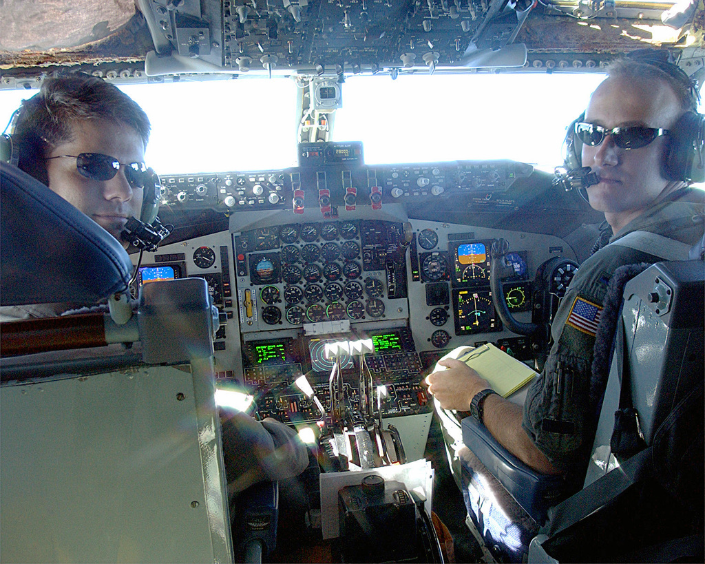 US Air Force (USAF) Captain (CPT) Doug Edwards (Pilot) and First ...