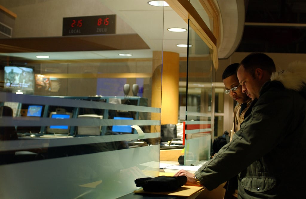 Us Air Force Usaf Rd Airlift Wing Aw Members Marcus Allen And Mike Konrardy Check Their