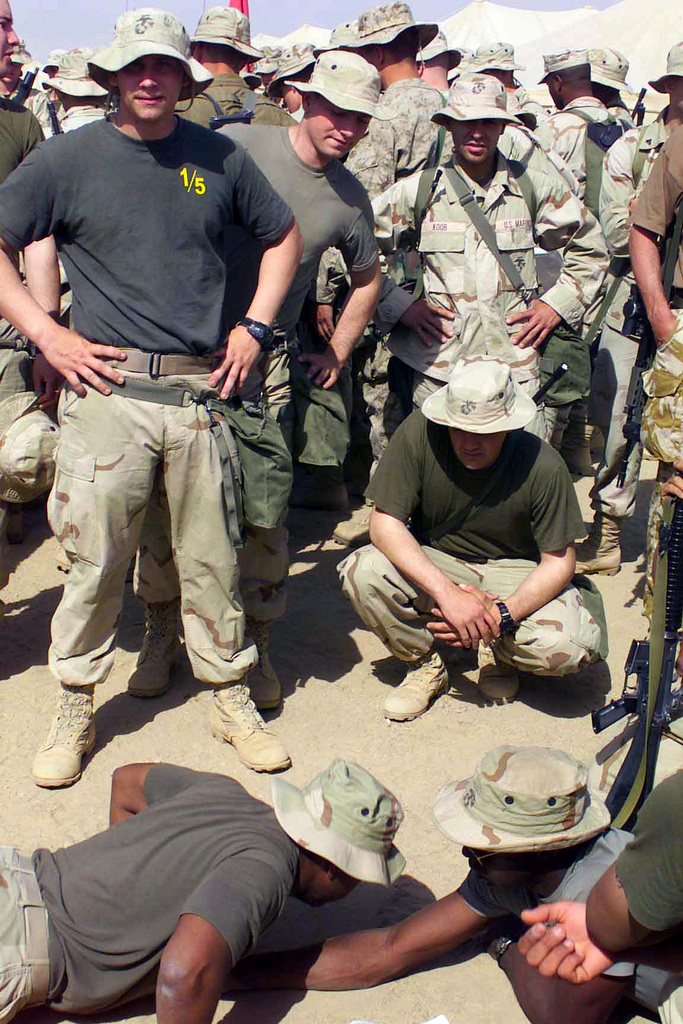 With His Fellow Us Marine Corps Usmc Marines Watching Usmc Lance Corporal Lcpl Luis G 9748