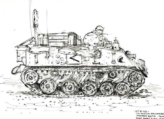 A hand-sketched illustration by US Marine Corps (USMC) Sergeant (SGT ...