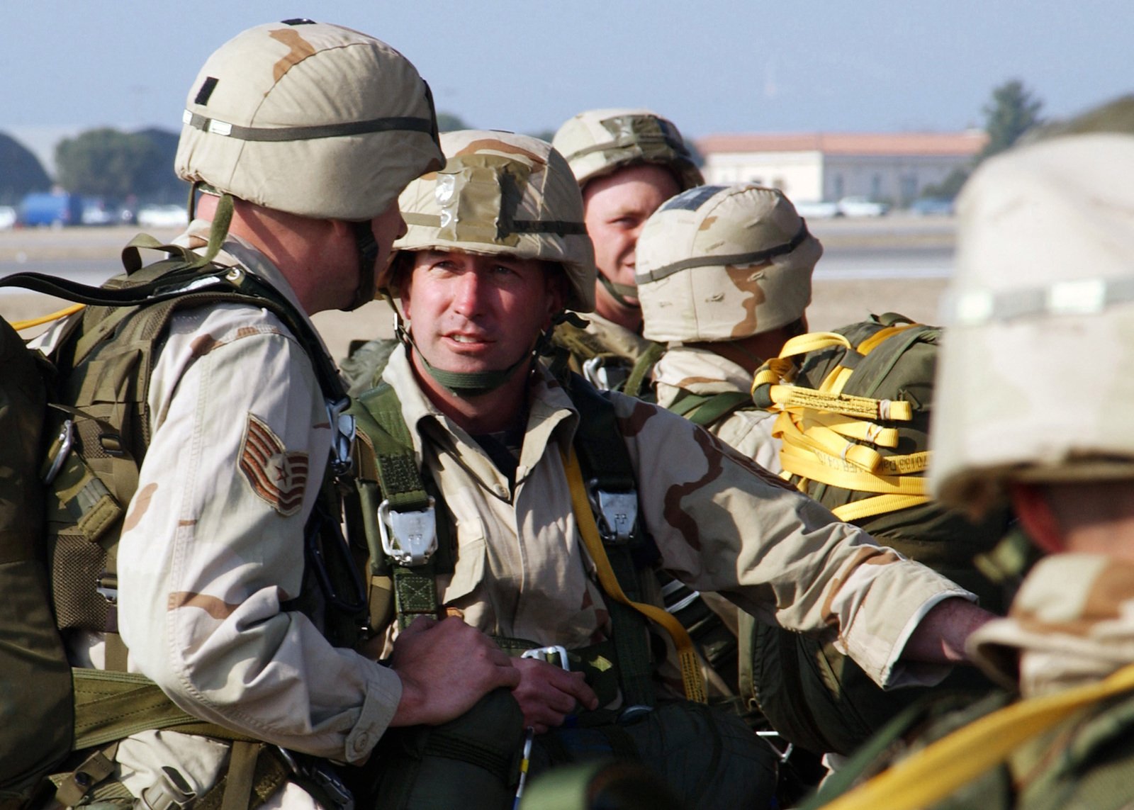 US Air Force (USAF) Technical Sergeant (TSGT) Bobby Hoyt (left) and ...