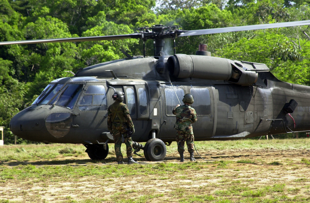 Salute to troops from the 1st-150th Assault Helicopter Battalion