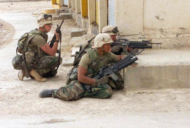 US Marine Corps (USMC) Marines assigned to E/Company, Battalion Landing ...