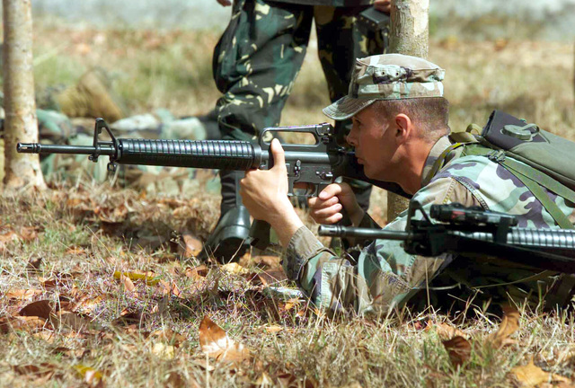 US Marine Corps (USMC) Infantryman Sergeant (SGT) David N. Winmberg ...